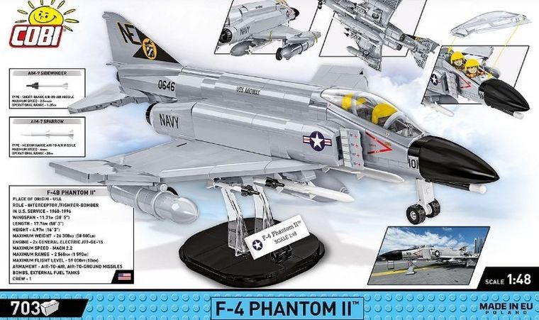 Cobi, Armed Forces, F-4 Phantom II, klocki, 703 elementów