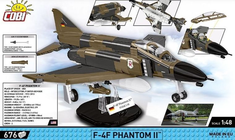 Cobi, Armed Forces, F-4F Phantom II, klocki, 676 elementów