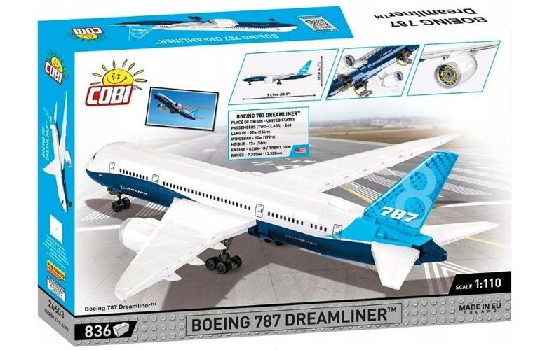 Cobi, Boeing 787 Dreamliner, klocki, 836 elementów