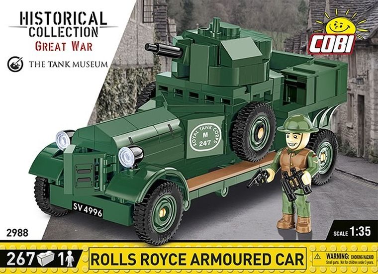 Cobi, Historical Collection, Great War, Rolls-Royce Armoured Car 1920 Pattern MK I, klocki, 267 elementów