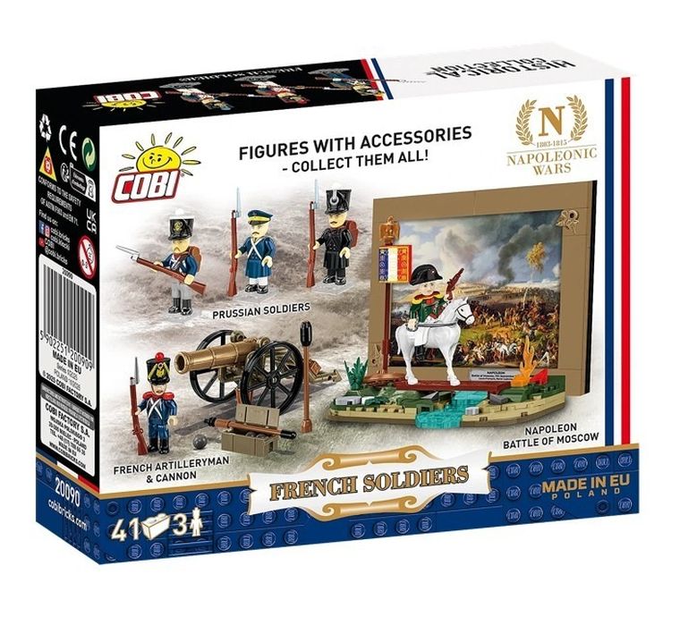 Cobi, Historical Collection, Napoleonic Wars, French Soldiers, Francuscy Żołnierze Napoleona, klocki, 41 elementów