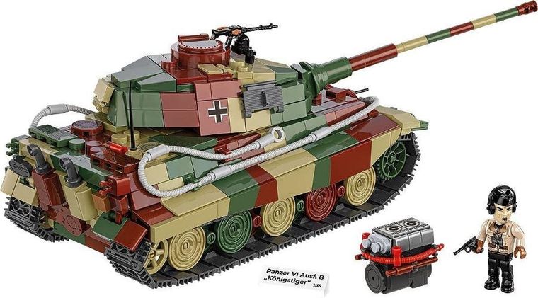 Cobi, Historical Collection WWII, Niemiecki czołg ciężki Panzer VI Ausf. B Königstiger Tygrys Królewski, 1:35, klocki, 802 elementy