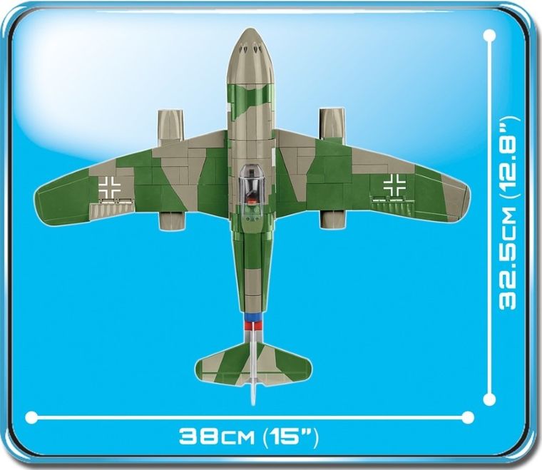 Cobi, Historical Collection, WWII Niemiecki myśliwiec Messerschmitt ME 262A-1A, 390 klocków