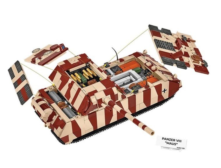 Cobi, Historical Collection WWII, Panzerkampfwagen VIII Maus, klocki, 1353 elementy