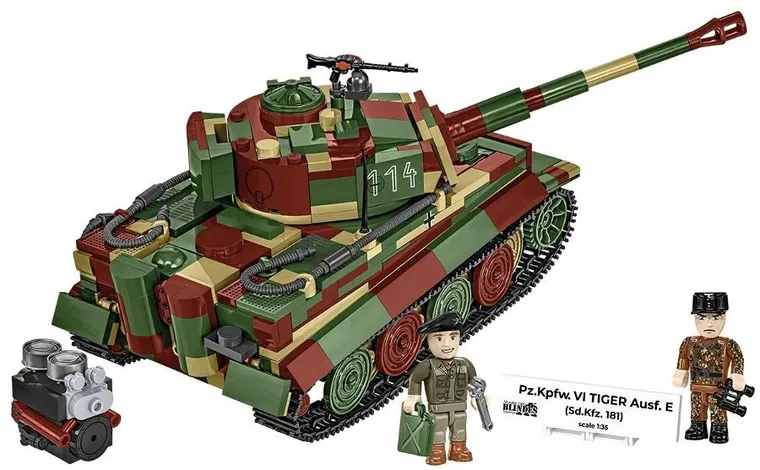 Cobi, Historical Collection WWII, Pz.Kpfw. VI Tiger Ausf. E, klocki, 870 elementów