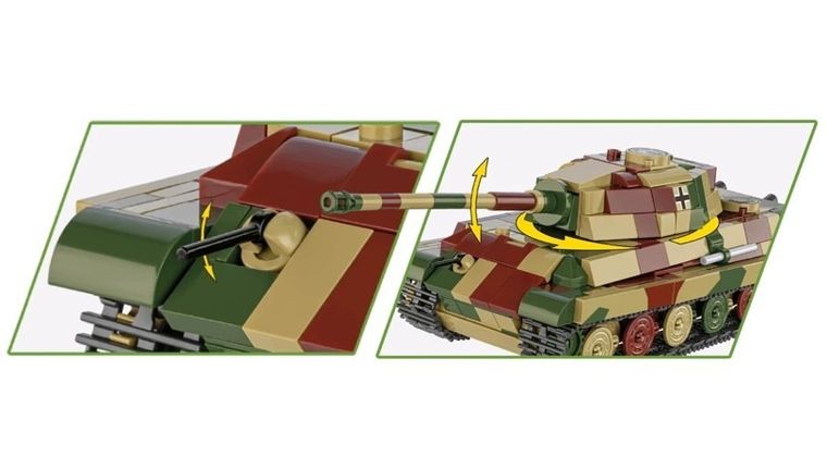 Cobi, Historical Collection WWII, Pz.Kpfw.Vi B Tiger II Königstiger, klocki, 500 elementów