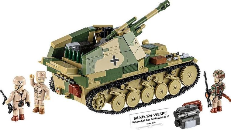 Cobi, Historical Collection WWII, SD.KFZ.124 Wespe, klocki, 860 elementów