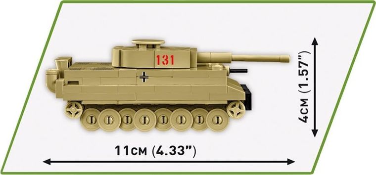 Cobi, Historical Collection WWII, Tiger I 131, klocki, 1:72, 144 elementy