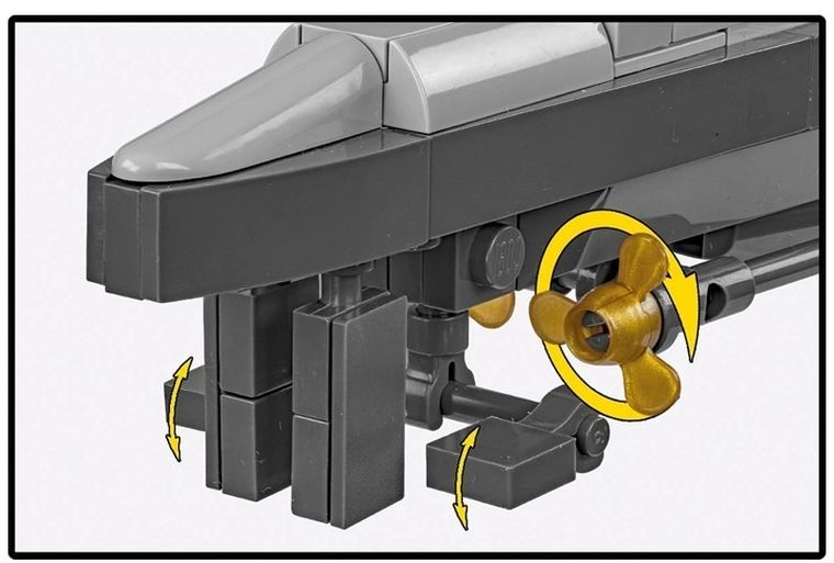 Cobi, Historical Collection, WWII, U-Boot U-52, klocki, 1:444, 474 elementów