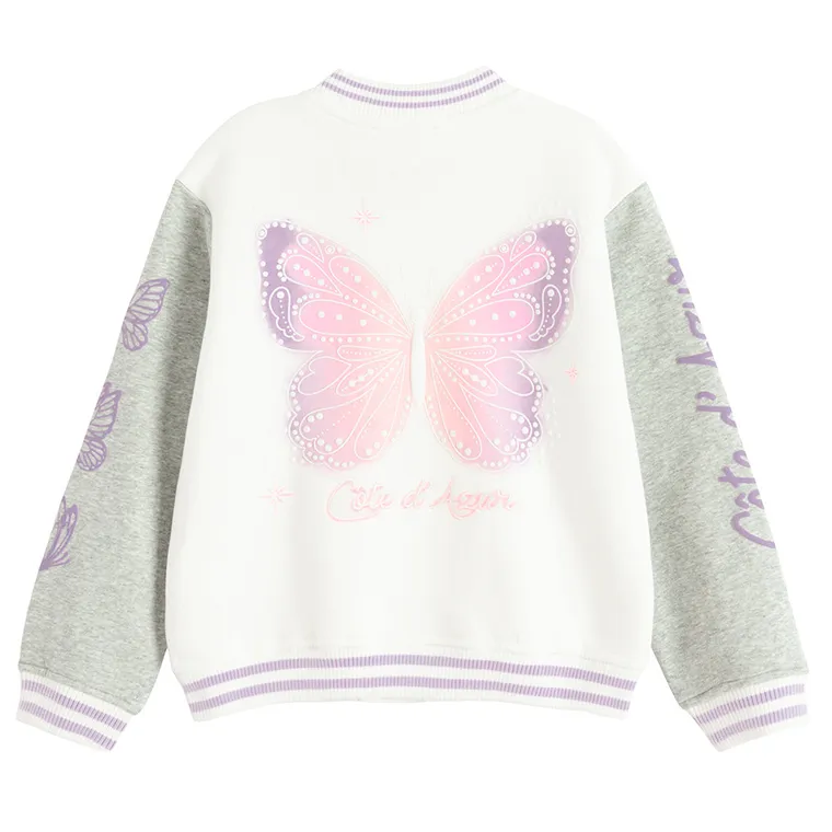 Cool Club, Bluza bejsbolówka dziewczęca, rozpinana, mix