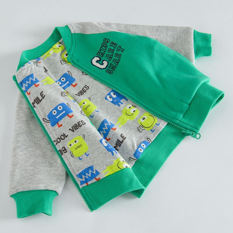 Cool Club, Bluza chłopięca, rozpinana, dwustronna, zielona