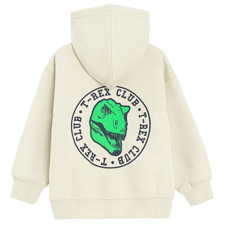 Cool Club, Bluza chłopięca z kapturem, rozpinana, beżowa