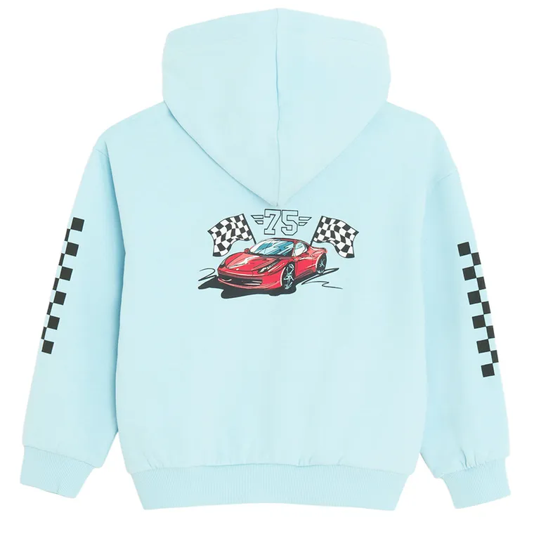 Cool Club, Bluza chłopięca z kapturem, rozpinana, ocieplana, niebieska