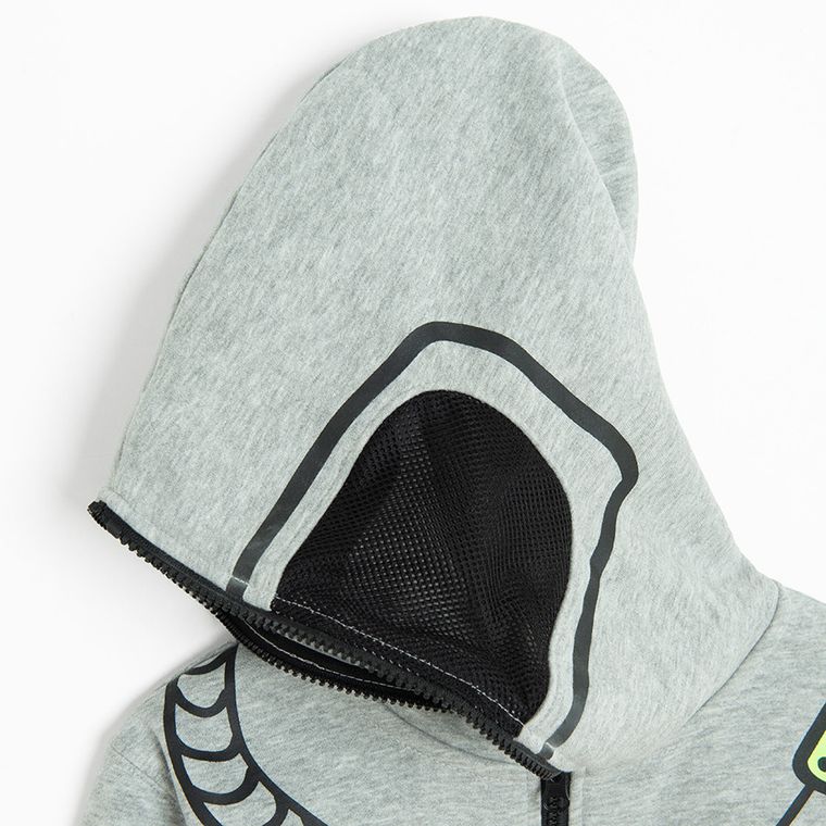 Cool Club, Bluza chłopięca z kapturem, rozpinana, szara