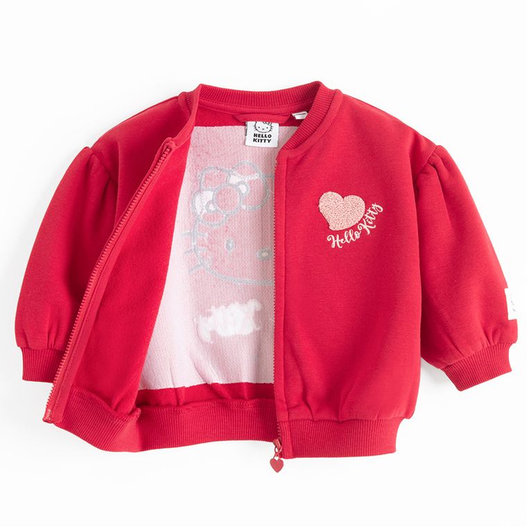 Cool Club, Bluza dziewczęca, rozpinana, czerwona, Hello Kitty