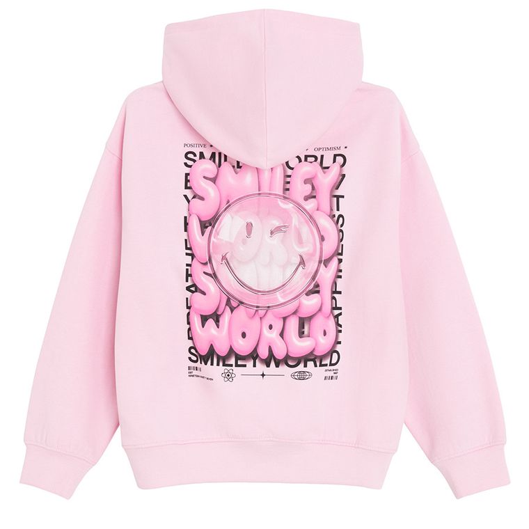 Cool Club, Bluza dziewczęca z kapturem, różowa, SmileyWorld