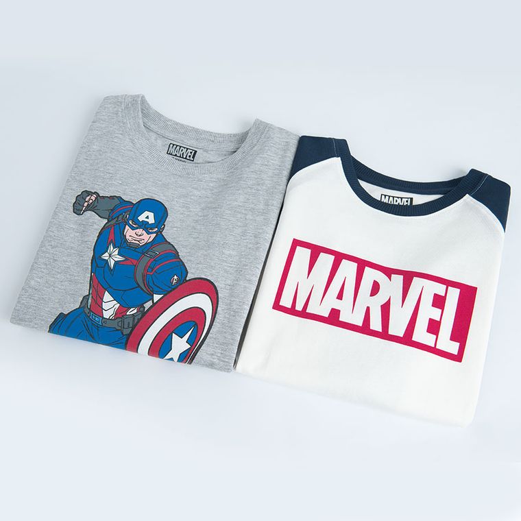 Cool Club, Bluzka chłopięca z długim rękawem, mix, Marvel Super Heroes, zestaw, 2 szt.