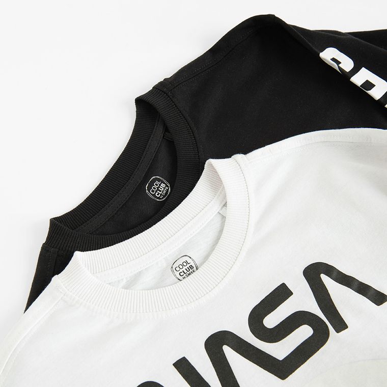 Cool Club, Bluzka chłopięca z długim rękawem, mix, NASA, zestaw, 2 szt.