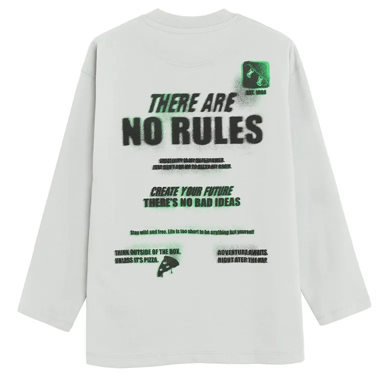 Cool Club, Bluzka chłopięca z długim rękawem, szara