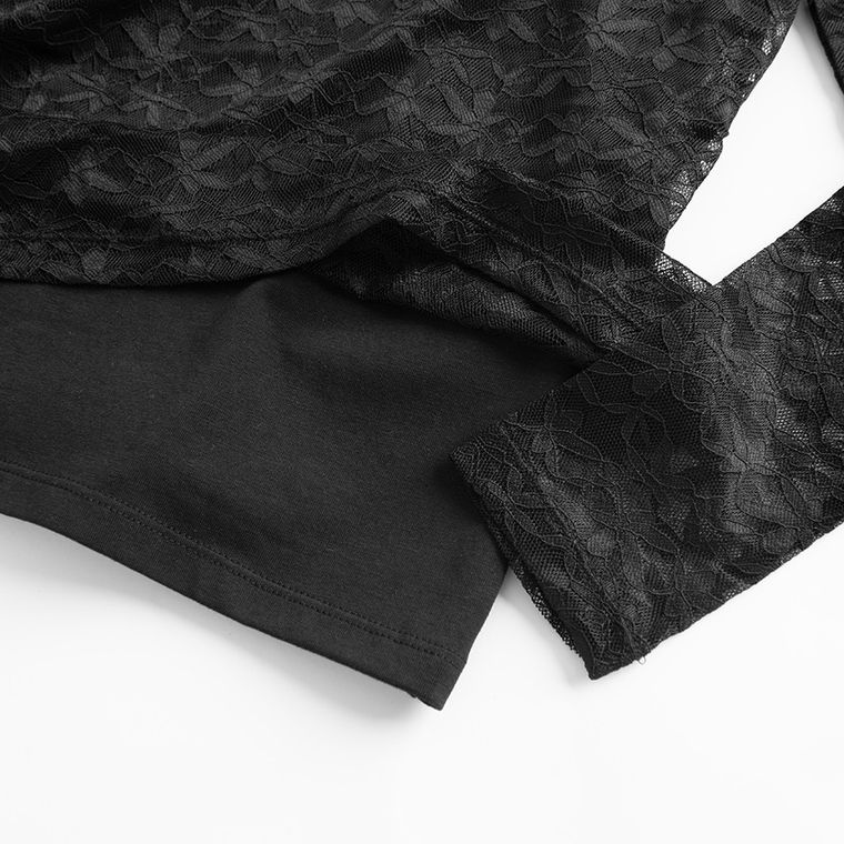 Cool Club, Bluzka dziewczęca z długim rękawem, czarna