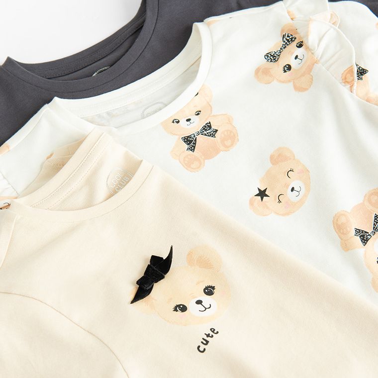 Cool Club, Bluzka dziewczęca z długim rękawem, mix, zestaw, 3 szt.