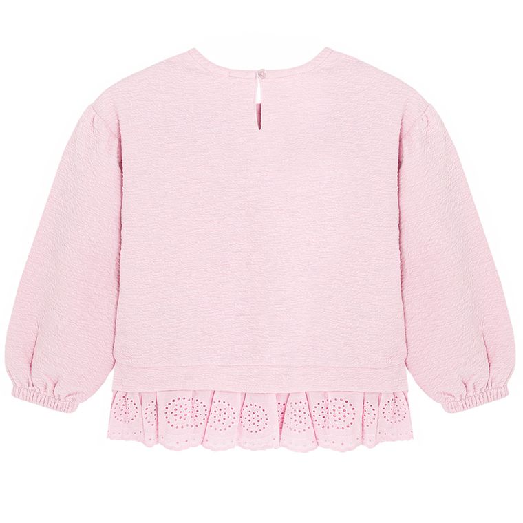 Cool Club, Bluzka dziewczęca z długim rękawem, różowa,