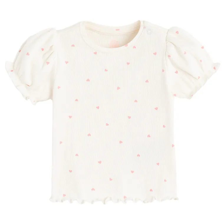 Cool Club, Bluzka dziewczęca z krótkim rękawem, prążkowana, mix, zestaw, 2 szt.