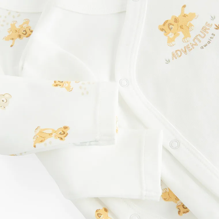 Cool Club, Body chłopięce z długim rękawem, białe, Król Lew, zestaw, 2 szt.