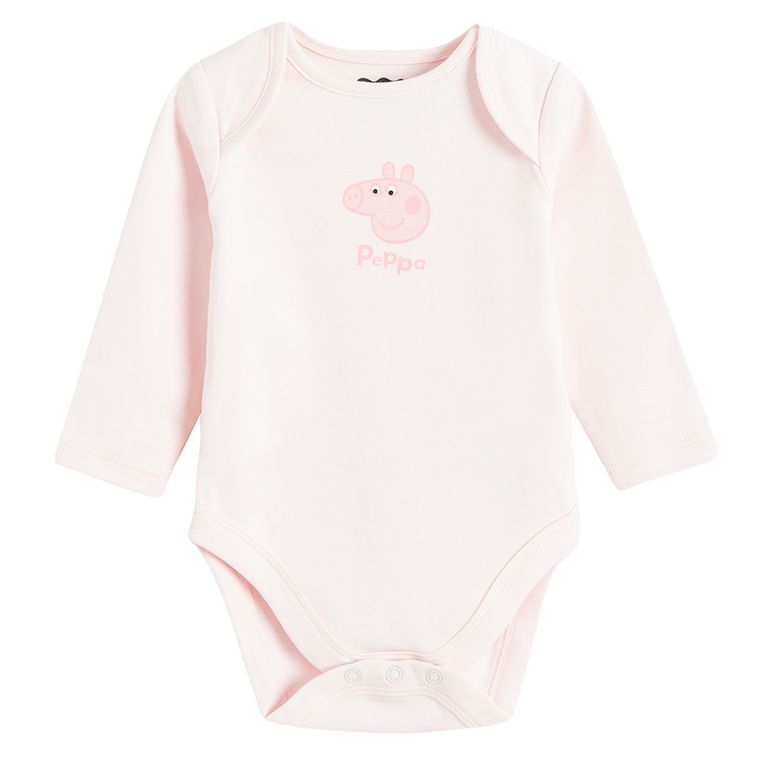 Cool Club, Body dziewczęce z długim rękawem, mix, Świnka Peppa, zestaw, 3 szt.