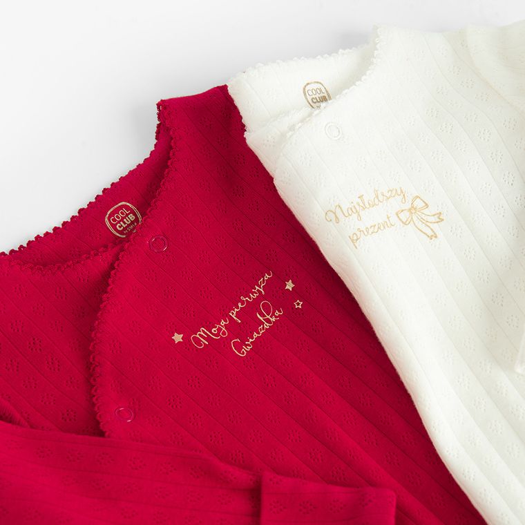 Cool Club, Body dziewczęce z długim rękawem, mix, zestaw, 2 szt.