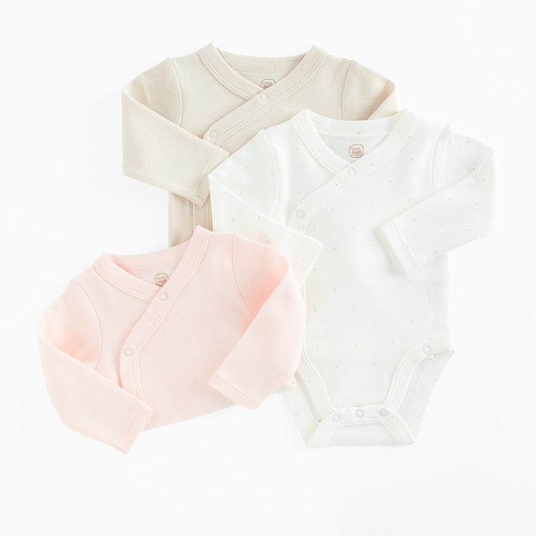 Cool Club, Body dziewczęce z długim rękawem, mix, zestaw, 3 szt.