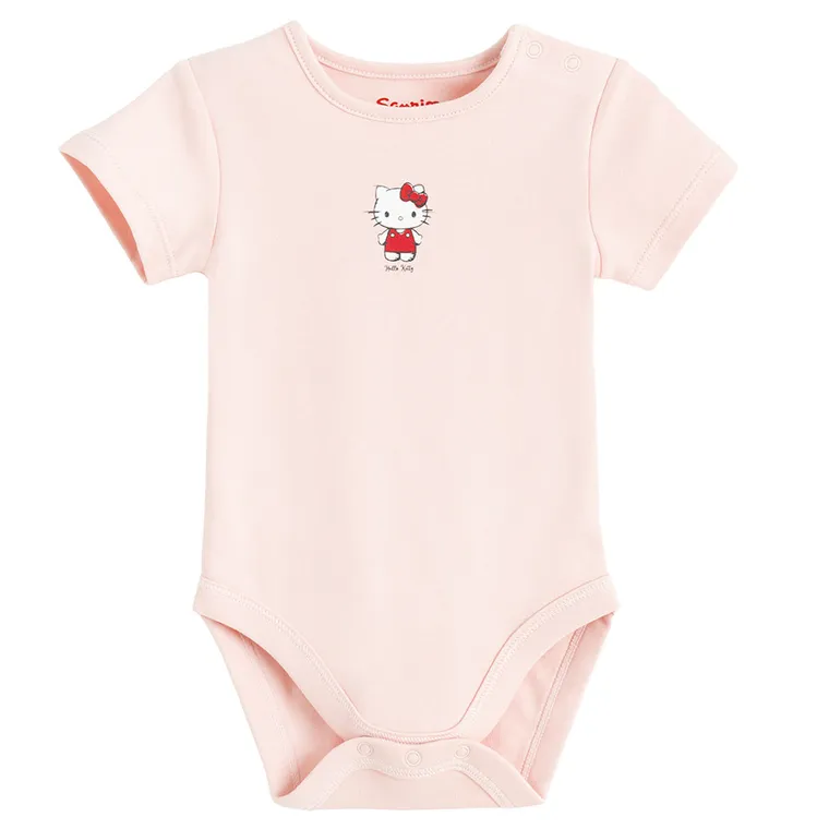 Cool Club, Body dziewczęce z krótkim rękawem, mix, zestaw, 4 szt., Hello Kitty