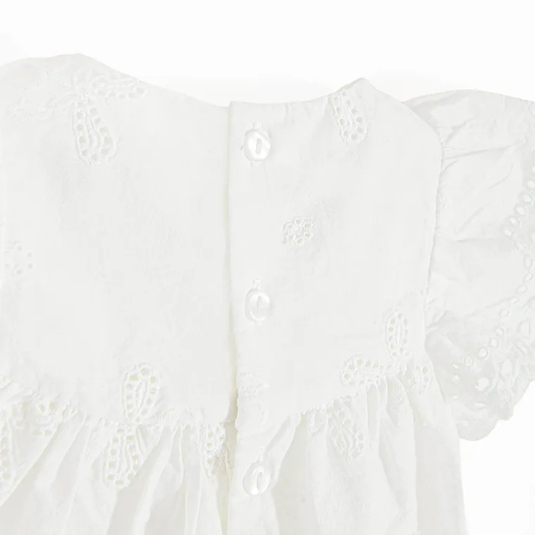 Cool Club, Body sukienka dziewczęce z krótkim rękawem, białe