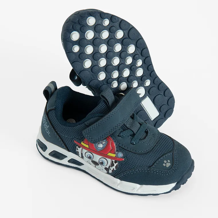 Cool Club, Buty sportowe chłopięce, granatowe, świecąca podeszwa, Psi Patrol