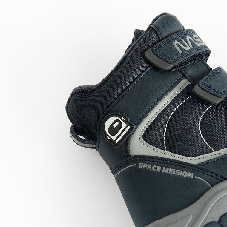 Cool Club, Buty zimowe chłopięce, ocieplane, niebieskie, NASA