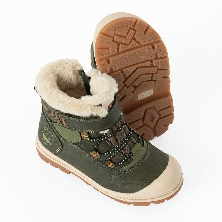 Cool Club, Buty zimowe chłopięce, pachnące, zielone, ocieplane, Zdrowa Stopa, podeszwa Bio-Protect