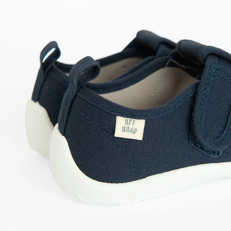 Cool Club, Kapcie chłopięce, granatowe, skórzana wkładka, Zdrowa Stopa