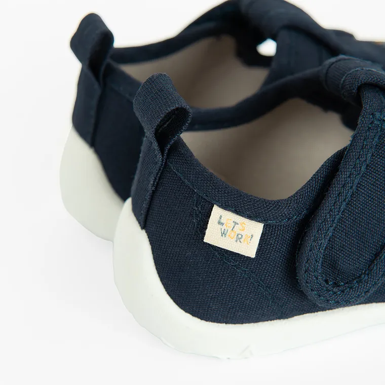 Cool Club, Kapcie chłopięce, niebieskie, skórzana wkładka, Zdrowa Stopa