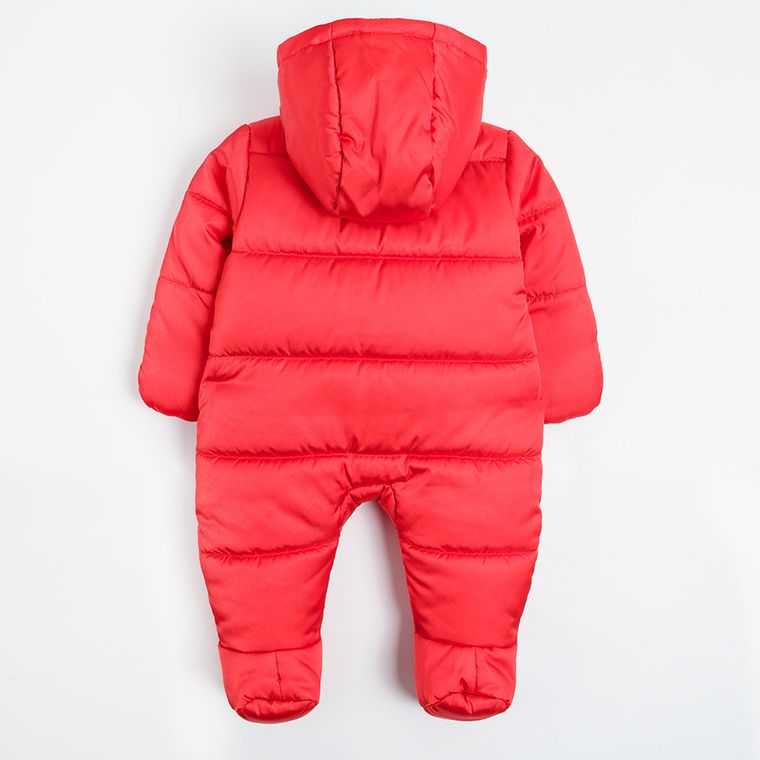 Cool Club, Kombinezon chłopięcy z kapturem, czerwony