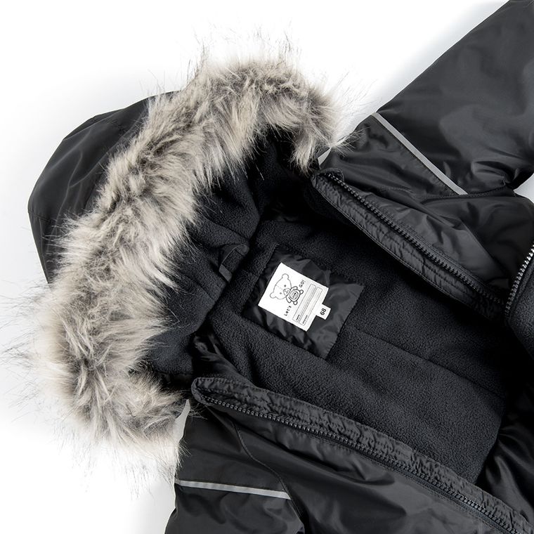 Cool Club, Kombinezon chłopięcy z kapturem, ocieplany, czarny