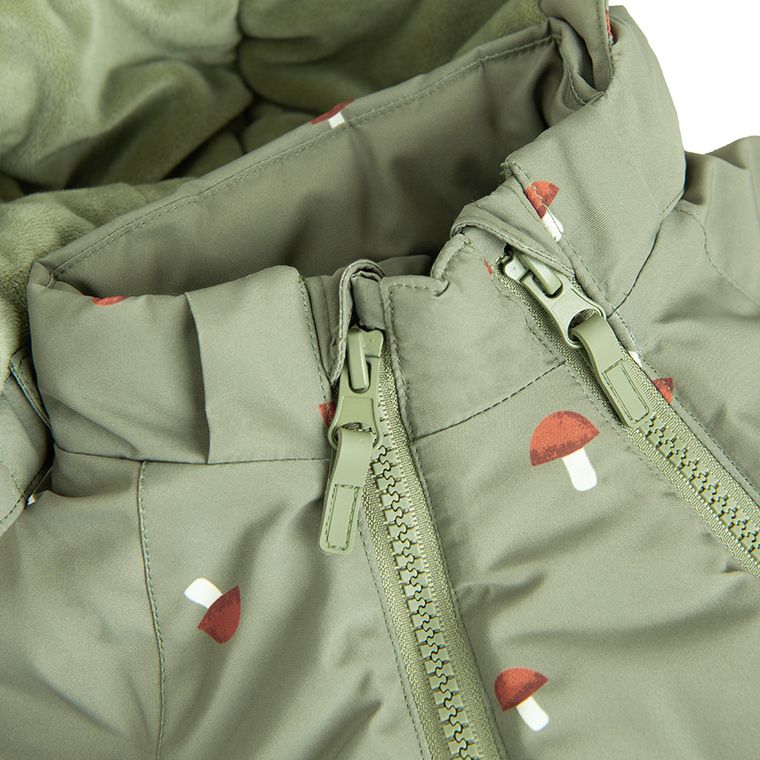 Cool Club, Kombinezon chłopięcy z kapturem, ocieplany, zielony