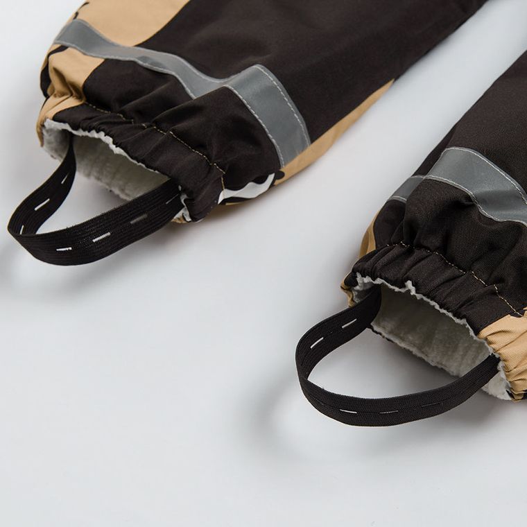 Cool Club, Kombinezon dziecięcy z kapturem, jasnobrązowy, wypełnienie PrimaLoft