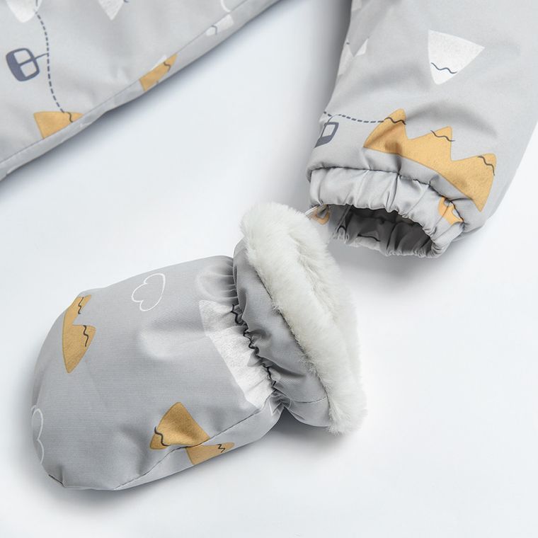 Cool Club, Kombinezon dziecięcy z kapturem, szary