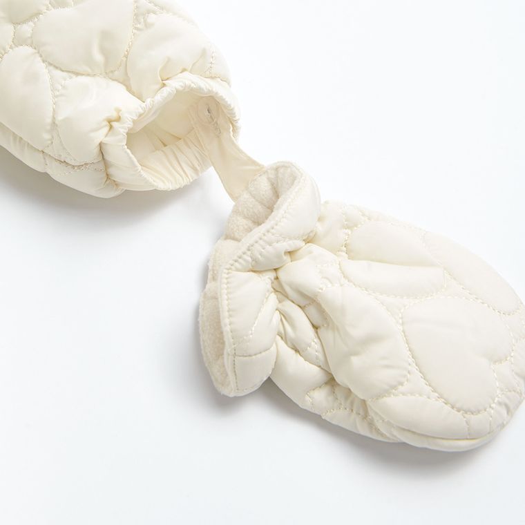 Cool Club, Kombinezon dziewczęcy z kapturem, ecru