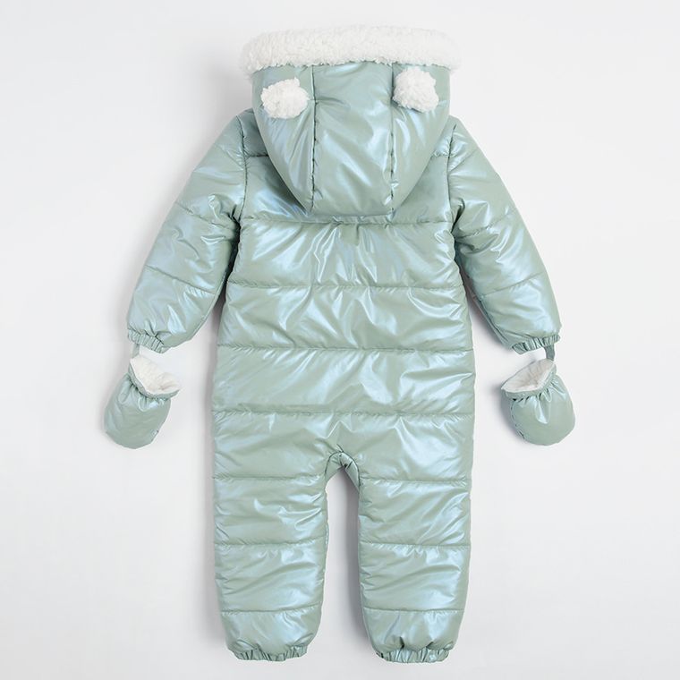 Cool Club, Kombinezon dziewczęcy z kapturem, zielony