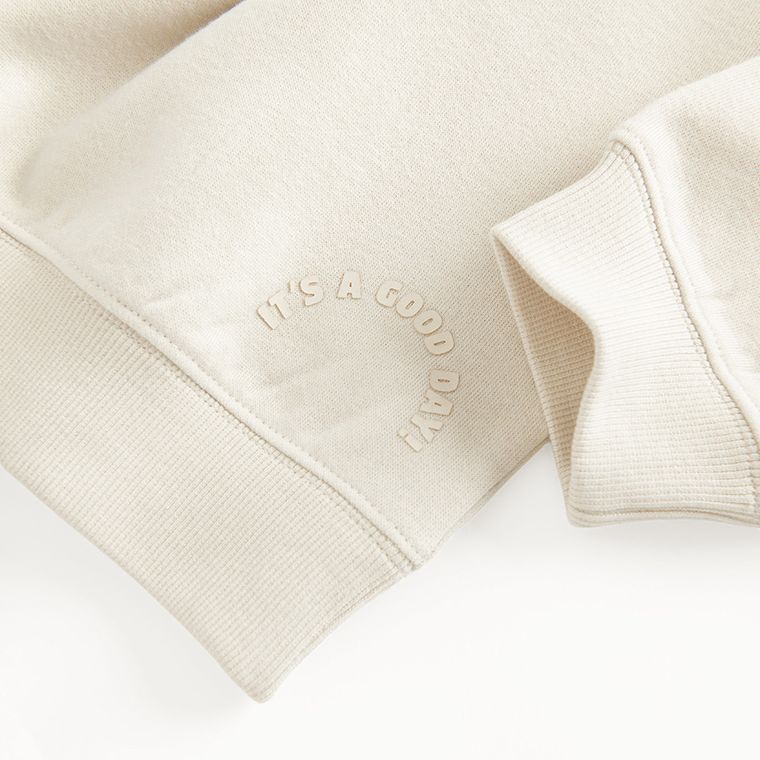 Cool Club, Komplet chłopięcy, Bluza ocieplana, Szorty, beżowy