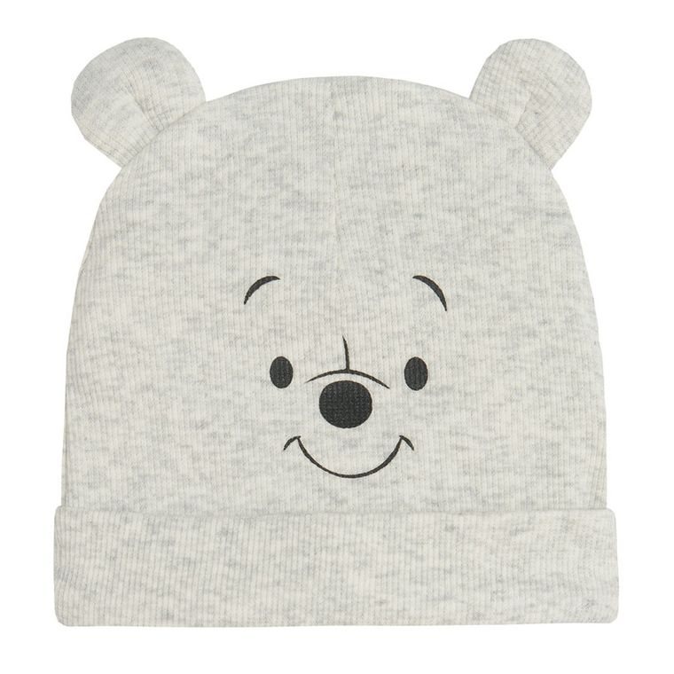 Cool Club, Komplet chłopięcy, Pajac, Czapka, szaro-żółty, Kubuś Puchatek