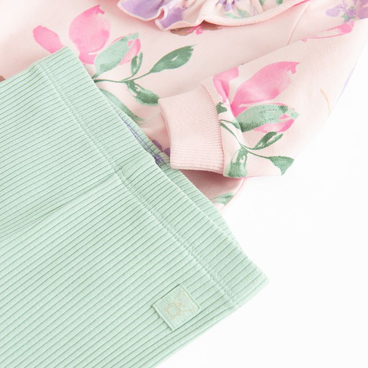 Cool Club, Komplet dziewczęcy, Bluza, Legginsy, prążkowane, mix