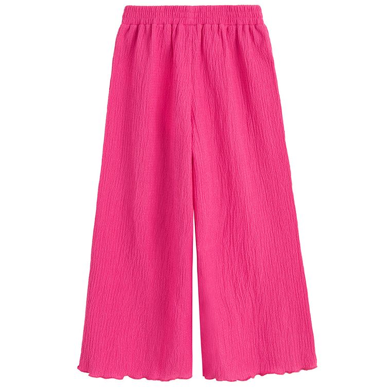 Cool Club, Komplet dziewczęcy, Bluzka bez rękawów, Spodnie materiałowe, wide, różowy