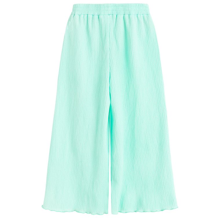 Cool Club, Komplet dziewczęcy, Bluzka bez rękawów, Spodnie materiałowe, wide, turkusowy